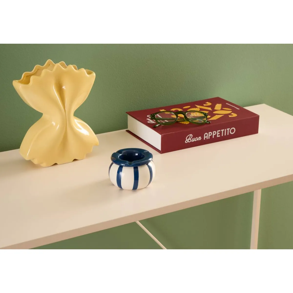 Atmosphera Objets À Poser*Cendrier "Della pasta" Marroncaramel