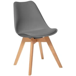 Atmosphera Chaises Scandinaves*Chaise "Baya", pieds hêtre grisardoise