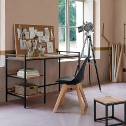 Atmosphera Chaises Scandinaves*Chaise "Baya", pieds hêtre Gris2