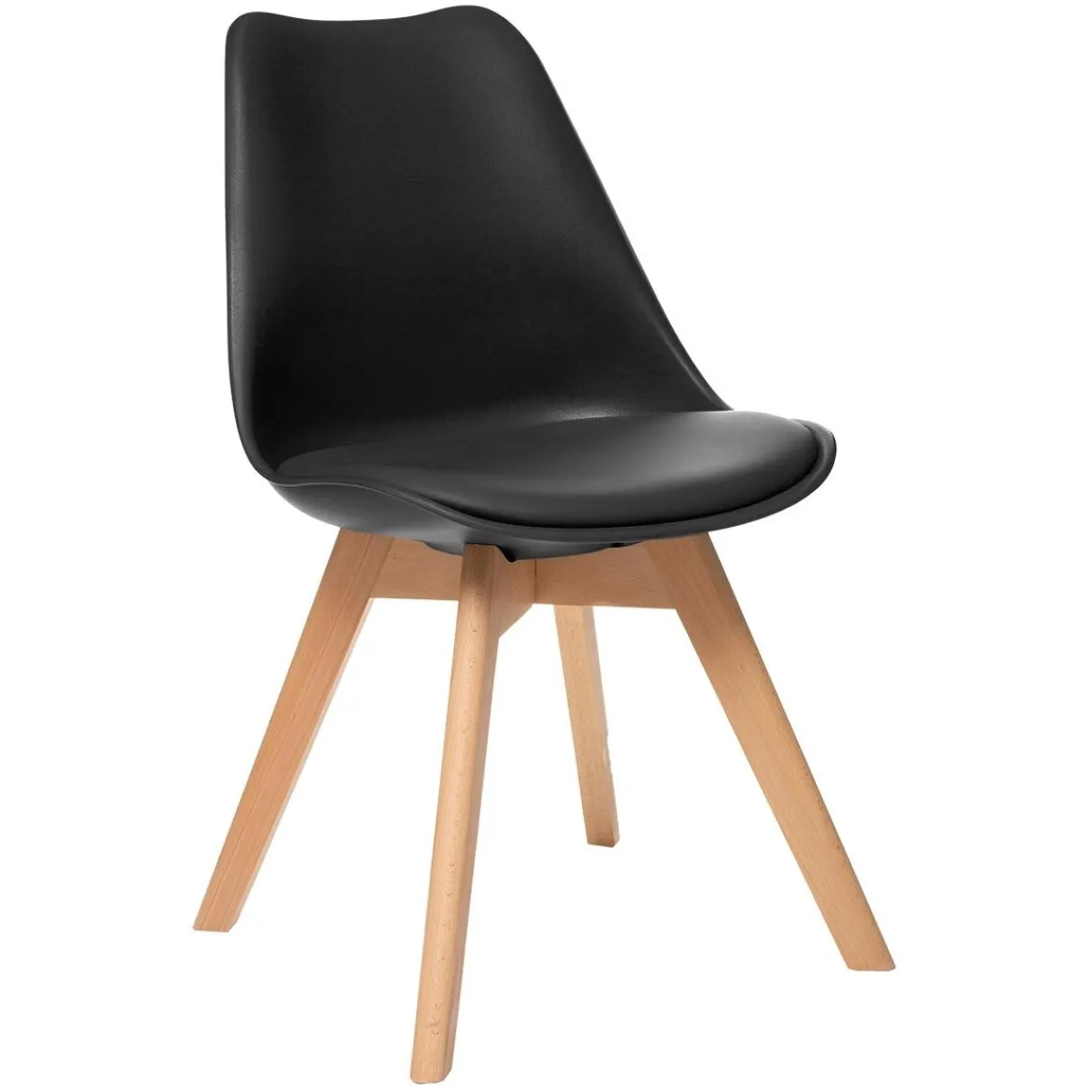 Atmosphera Chaises Scandinaves*Chaise "Baya", pieds hêtre Gris2