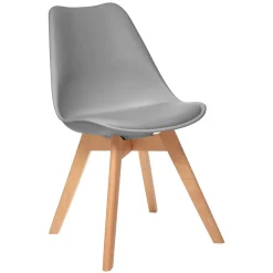 Atmosphera Chaises Scandinaves*Chaise "Baya", pieds hêtre Blanc1