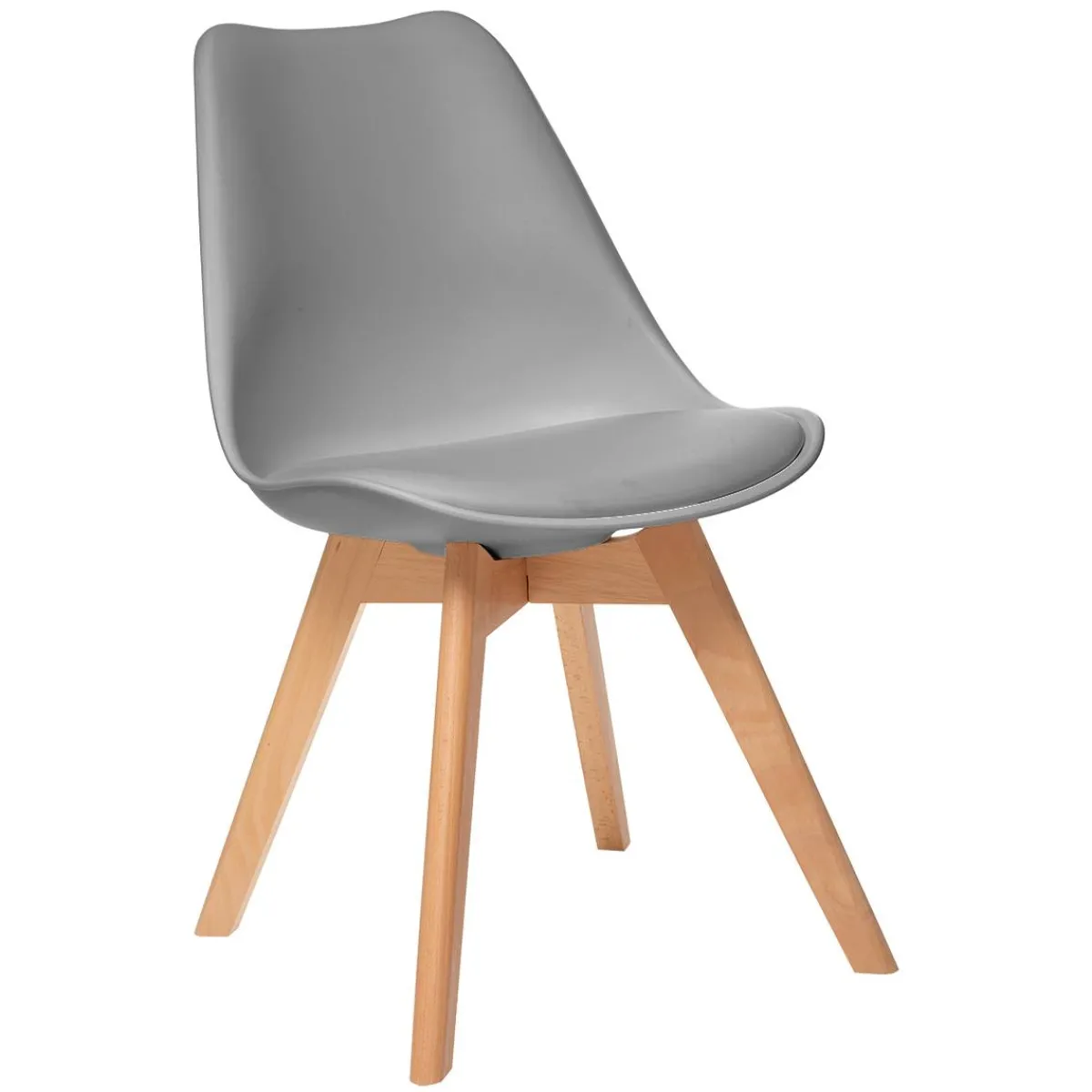 Atmosphera Chaises Scandinaves*Chaise "Baya", pieds hêtre Blanc1