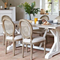 Atmosphera Chaises|Chaises, Fauteuils De Table*Chaise "Cléon", cannage Blanc