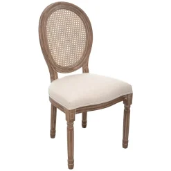 Atmosphera Chaises|Chaises, Fauteuils De Table*Chaise "Cléon", cannage Blanc