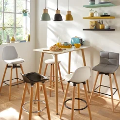 Atmosphera Chaises De Bar*Chaise de bar "Maxon" Blanc