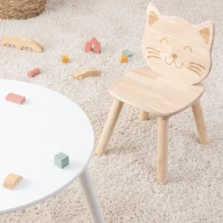 Atmosphera Chaises, Fauteuils*Chaise enfant chat "Pia" Boisnaturel