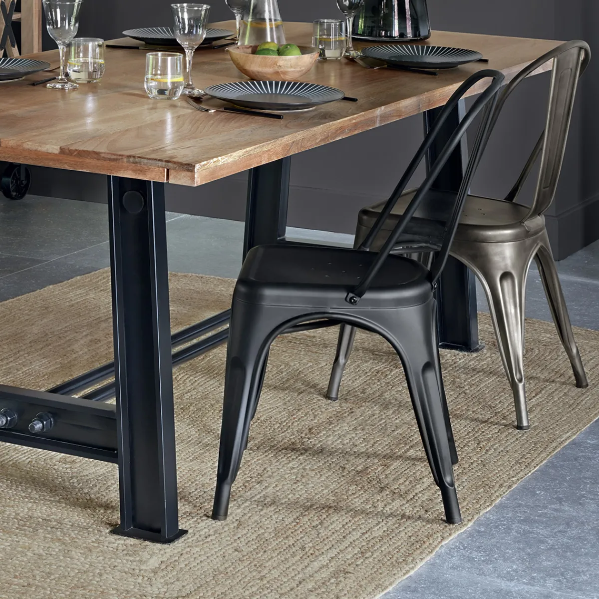 Atmosphera Chaises|Chaises, Fauteuils De Table*Chaise "Niko" Bleucanard