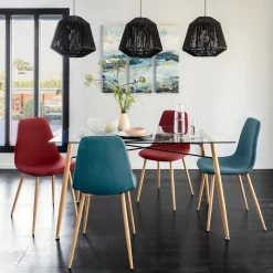 Atmosphera Chaises En Velours|Chaises Scandinaves*Chaise "Roka" Blanc2