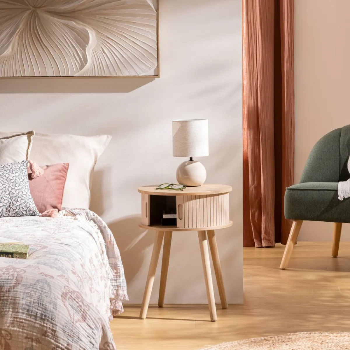 Atmosphera Tables De Chevet*Chevet 2 portes "Nysos" Noir