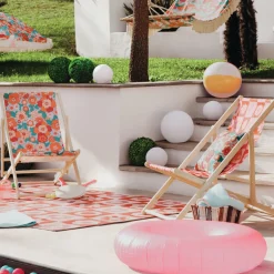 Atmosphera Mobilier D'Extérieur*Chilienne pliable de jardin "Bloomorama" Beige