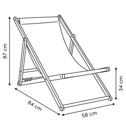Atmosphera Mobilier D'Extérieur*Chilienne pliable de jardin "Bloomorama" Beige