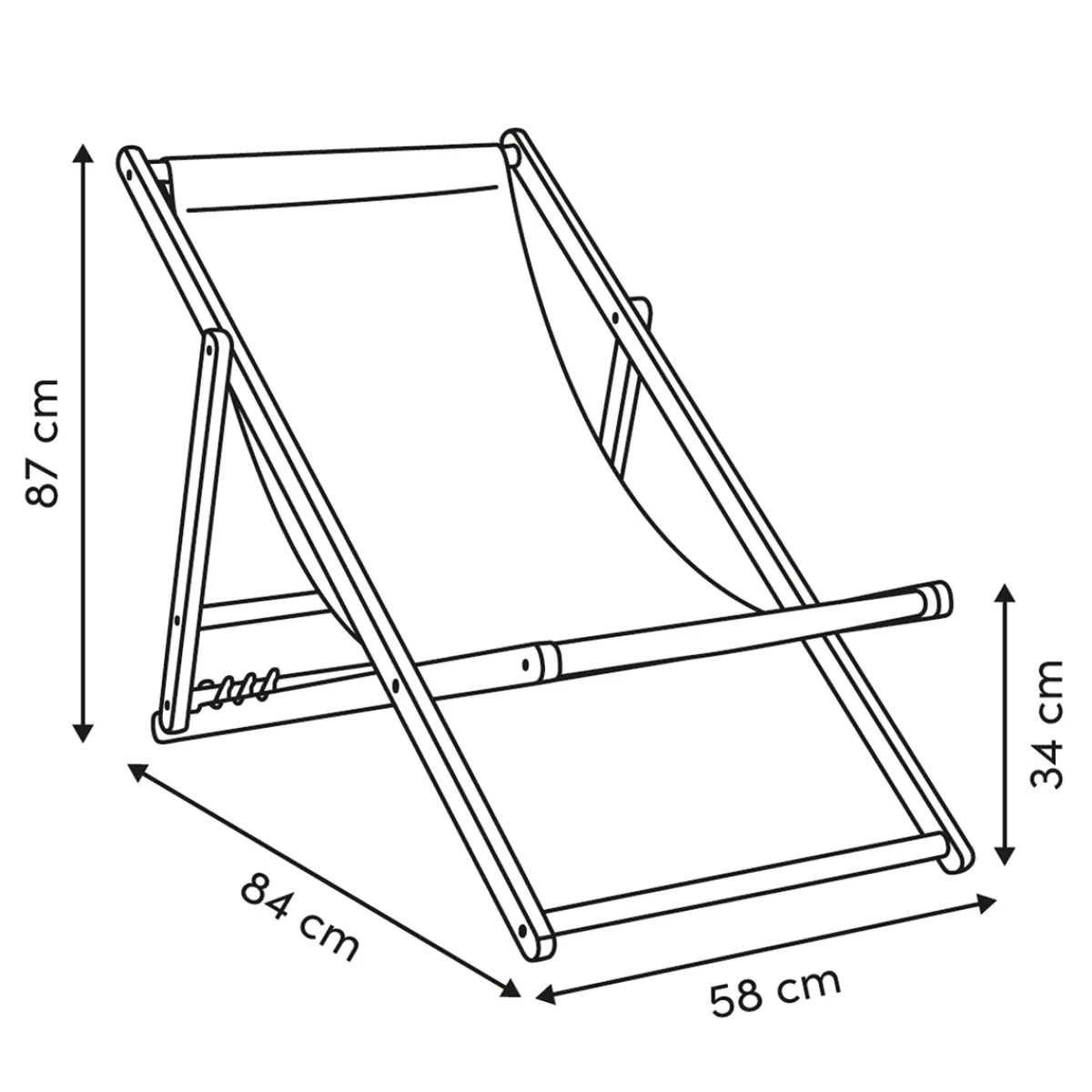 Atmosphera Mobilier D'Extérieur*Chilienne pliable de jardin "Bloomorama" Beige