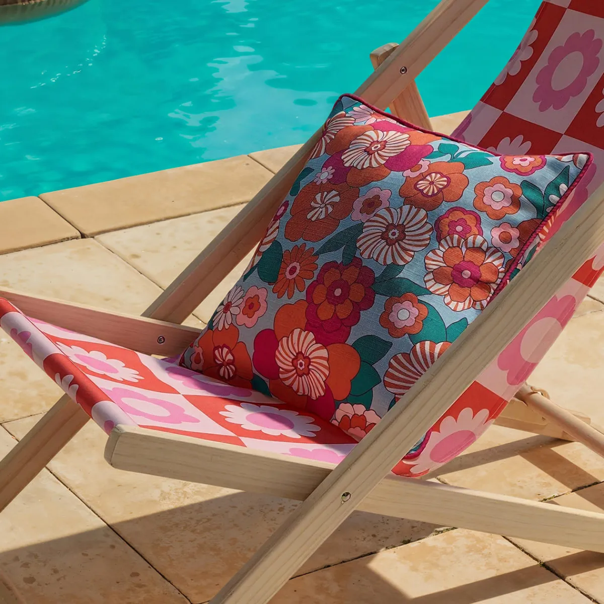 Atmosphera Mobilier D'Extérieur*Chilienne pliable de jardin "Bloomorama" Beige