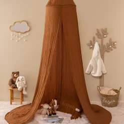 Atmosphera Rideaux Enfant*Ciel de lit "Lili" Marron