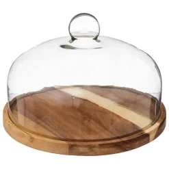 Atmosphera Plats De Service, Présentoirs*Cloche de présentation  "Mina" Acacia