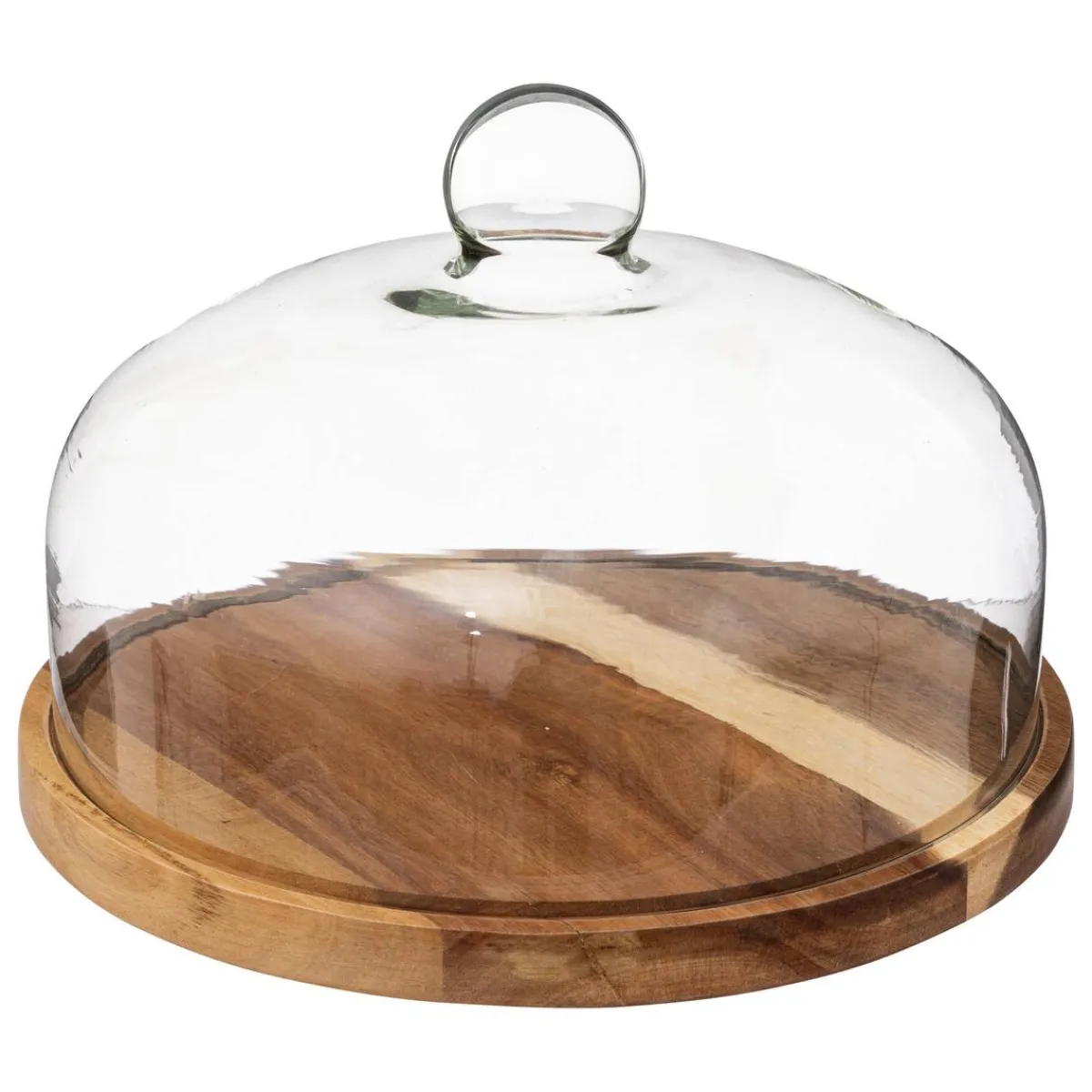 Atmosphera Plats De Service, Présentoirs*Cloche de présentation "Mina" Acacia