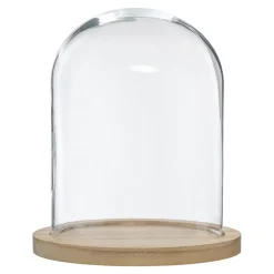 Atmosphera Photophores, Bougeoirs*Cloche verre et bois Noir