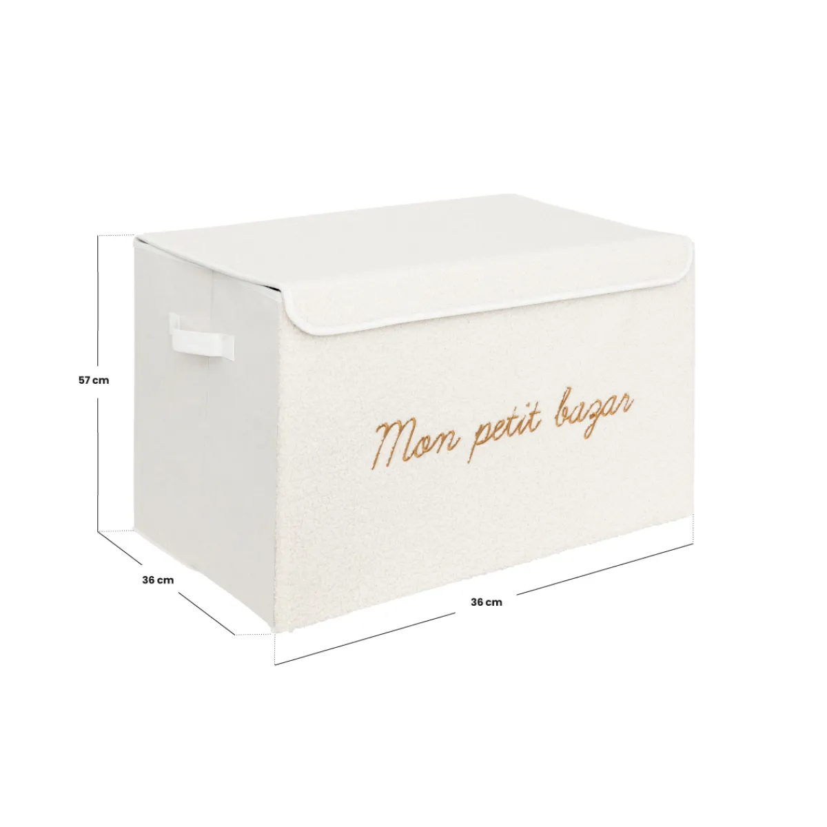 Atmosphera Coffres À Jouets*Coffre enfant pompons Beige