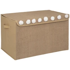 Atmosphera Coffres À Jouets*Coffre enfant pompons Beige