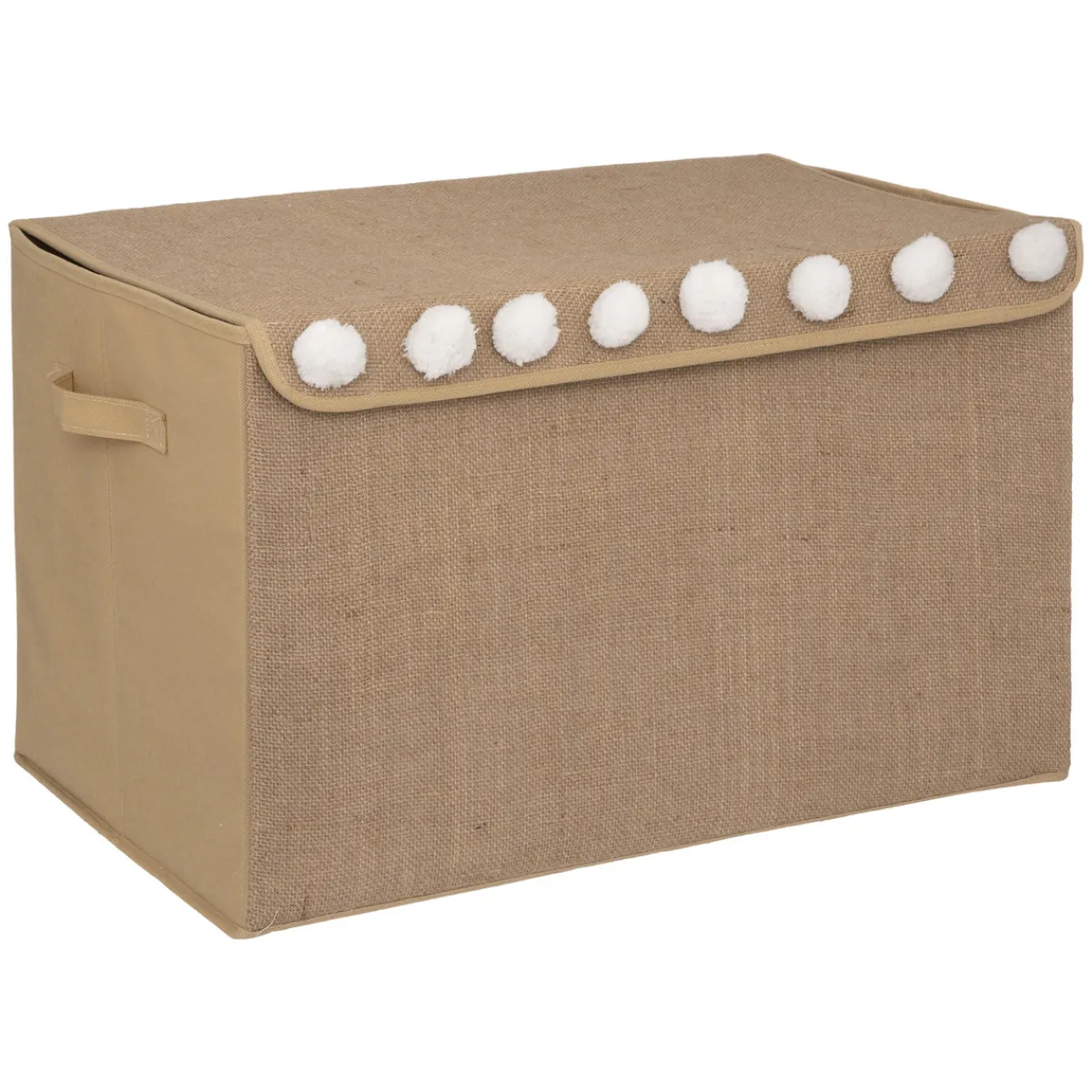 Atmosphera Coffres À Jouets*Coffre enfant pompons Beige