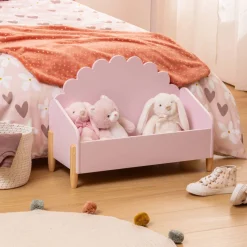 Atmosphera Coffres À Jouets*Coffre fleur enfant "Douceur" Rose