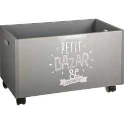 Atmosphera Coffres À Jouets*Coffre à jouets à roulettes Gris