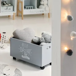 Atmosphera Coffres À Jouets*Coffre à jouets à roulettes Gris