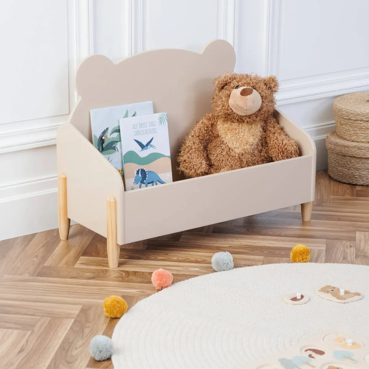 Atmosphera Coffres À Jouets*Coffre ourson enfant "Douceur" Beige