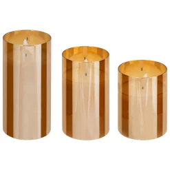 Atmosphera Coffrets Senteurs*Coffret 3 bougies LED "Sena" Beige