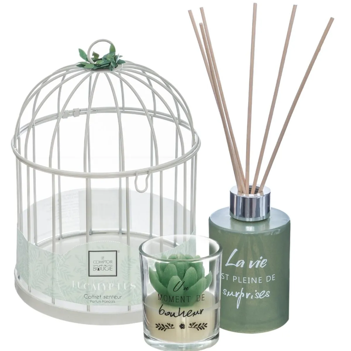 Atmosphera Coffrets Senteurs*Coffret cadeau cage "Zen" Gris