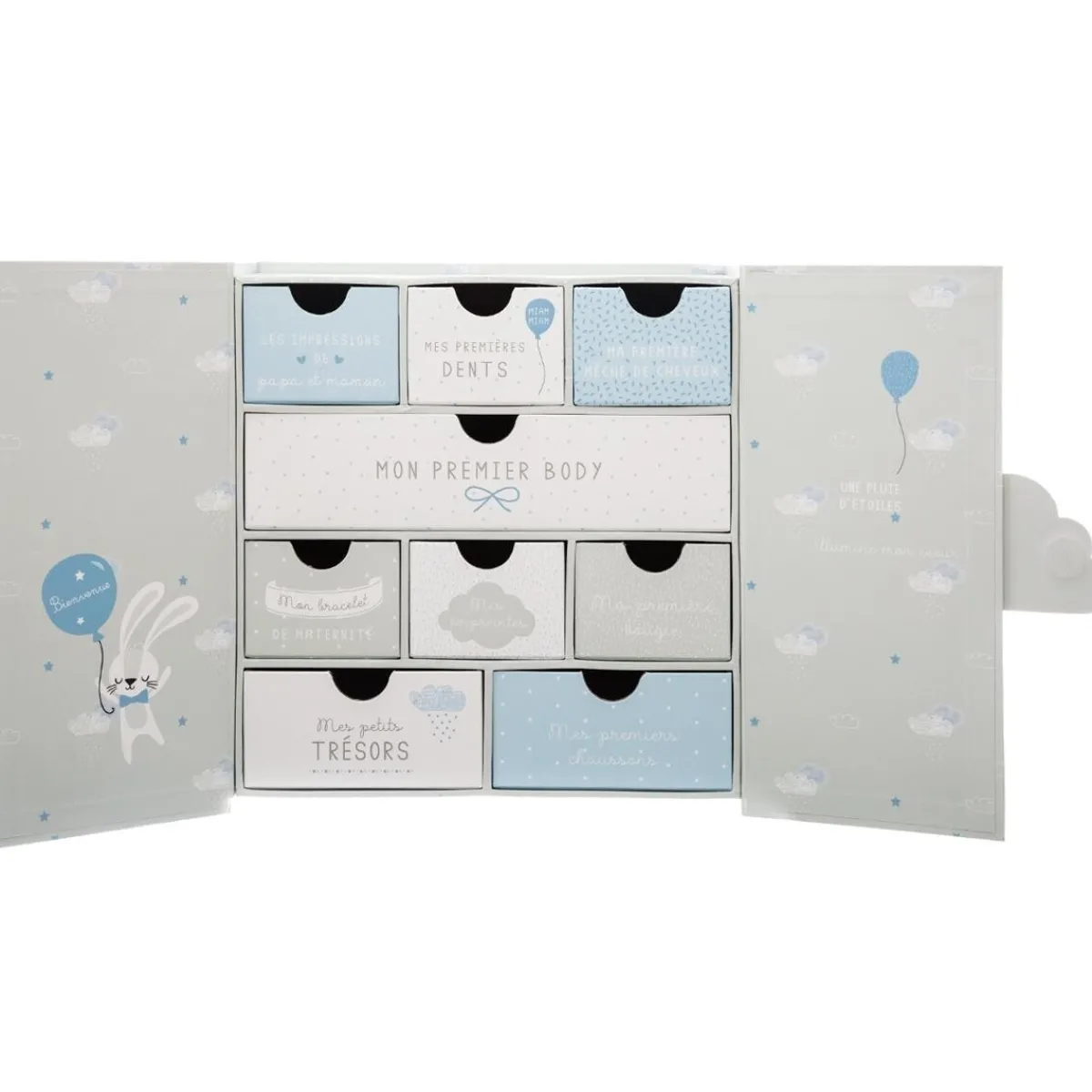 Atmosphera Cadeaux De Naissance*Coffret cadeau de naissance "Royaume des souvenirs" Gris