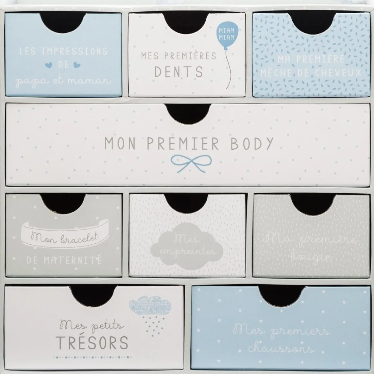 Atmosphera Cadeaux De Naissance*Coffret cadeau de naissance "Royaume des souvenirs" Gris