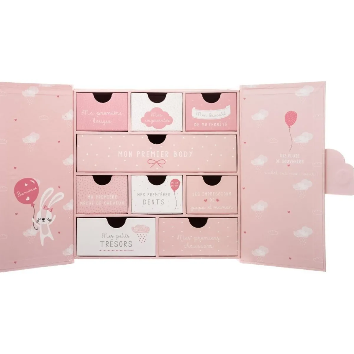 Atmosphera Cadeaux De Naissance*Coffret cadeau de naissance "Royaume des souvenirs" Gris