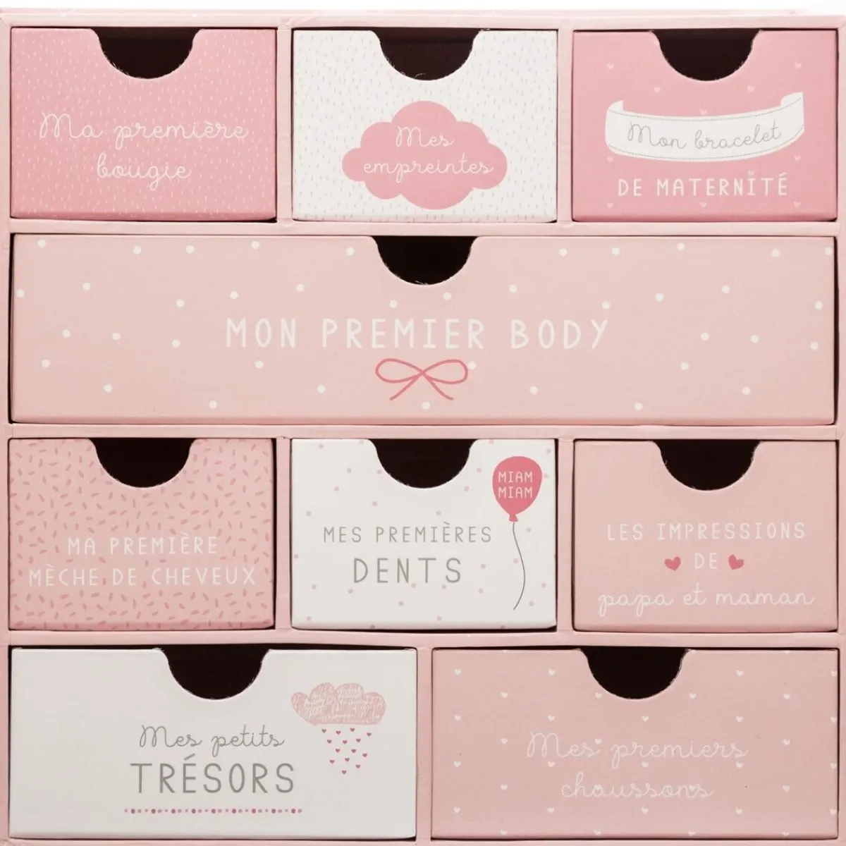 Atmosphera Cadeaux De Naissance*Coffret cadeau de naissance "Royaume des souvenirs" Gris