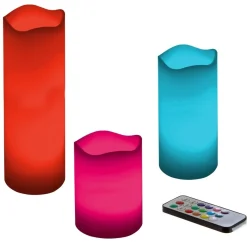 Atmosphera Coffrets Senteurs*Coffret de 3 bougies LED Marron