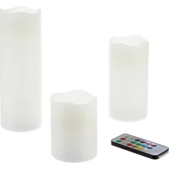 Atmosphera Coffrets Senteurs*Coffret de 3 bougies LED Marron