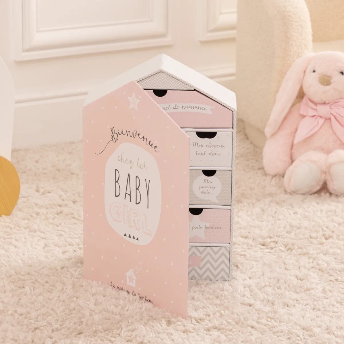 Atmosphera Cadeaux De Naissance*Coffret de naissance "Maison" Rose