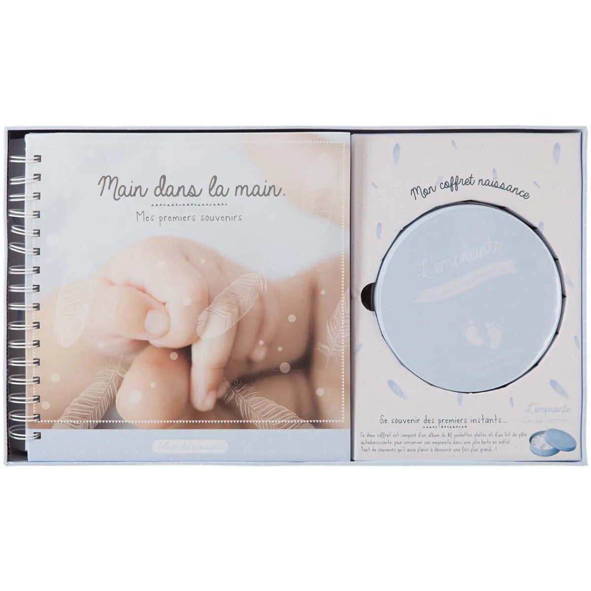 Atmosphera Cadeaux De Naissance*Coffret "Empreinte", album photo bleu