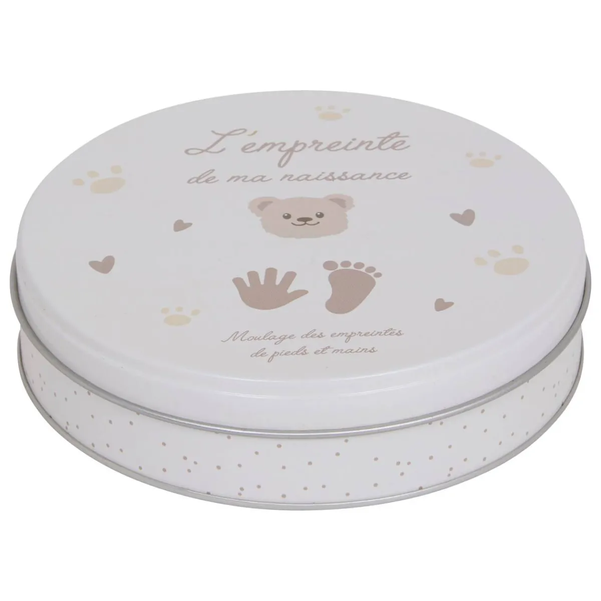 Atmosphera Cadeaux De Naissance*Coffret empreinte avec peluche "Aniel" Beige