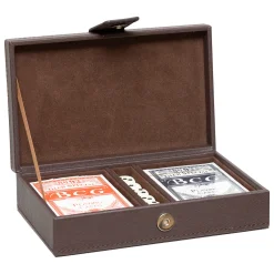Atmosphera Jeux De Société*Coffret jeu de cartes "Jule" Marron
