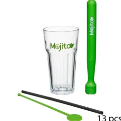 Atmosphera Verres Apéritif|Accessoires Cuisine Conviviale*Coffret Mojito "Mojito" Transparent