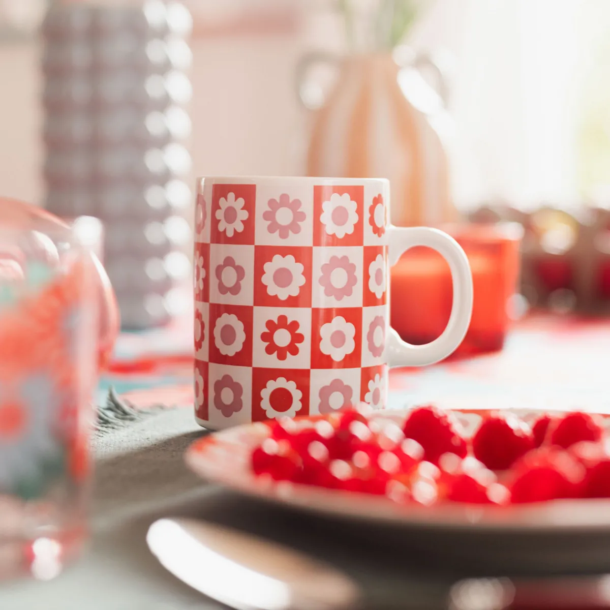 Atmosphera Tasses, Mugs*Coffret 2 mugs "Bloomorama" Vert