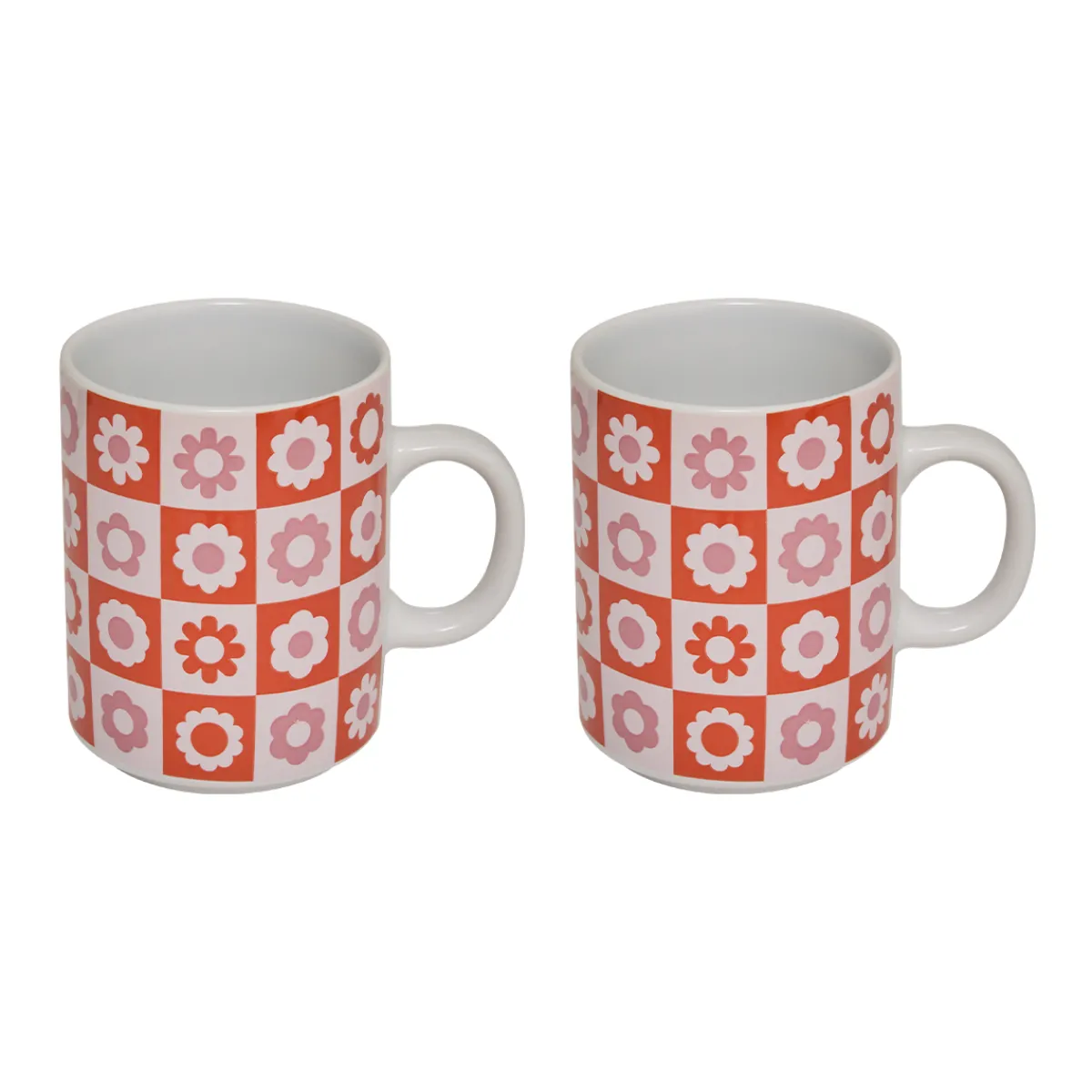 Atmosphera Tasses, Mugs*Coffret 2 mugs "Bloomorama" Vert