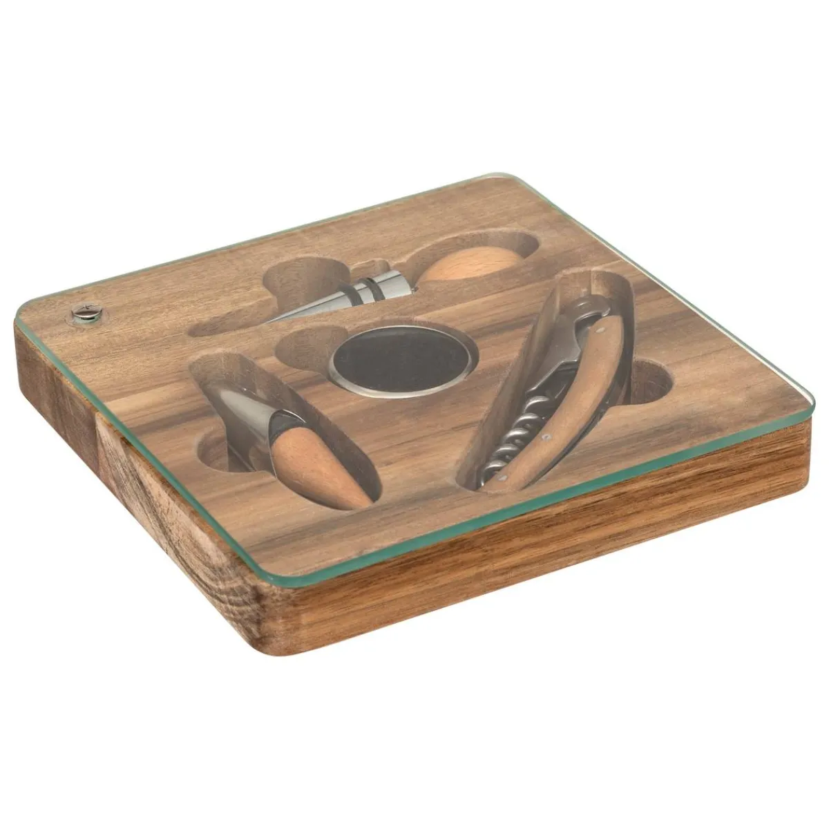 Atmosphera Accessoires Vin Et Cocktail*Coffret sommelier 4 pièces "Jules" Argent