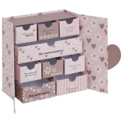 Atmosphera Cadeaux De Naissance*Coffret souvenirs "Cilia" Rose