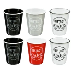 Atmosphera Tasses, Mugs*Coffret 6 tasses  "Bistrot" Blanc