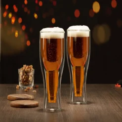 Atmosphera Verres Apéritif|Accessoires Cuisine Conviviale*Coffret 2 verres à bière "Bier" Transparent