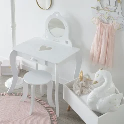 Atmosphera Bureaux*Coiffeuse et tabouret enfant Blanc