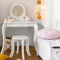 Atmosphera Bureaux*Coiffeuse et tabouret enfant Blanc