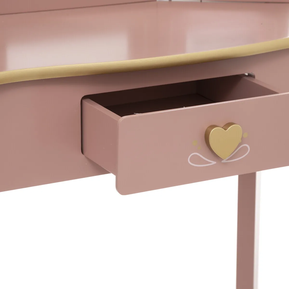 Atmosphera Bureaux*Coiffeuse et tabouret enfant "Sissi" Blanc